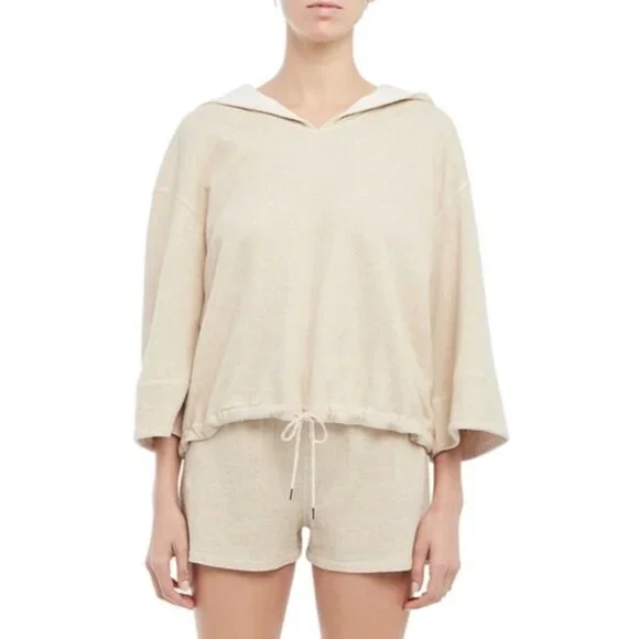 NWT Theory Drawstring Hooded Sweatshirt Size L - Picture 3 of 13